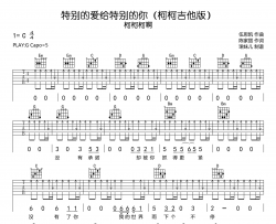 特别的爱给特别的你吉他谱（柯柯吉他版）-柯柯柯啊-G调指法