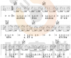 郭顶《想着你》吉他谱 C调简单版