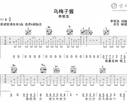 乌梅子酱吉他谱_李荣浩_G调弹唱六线谱