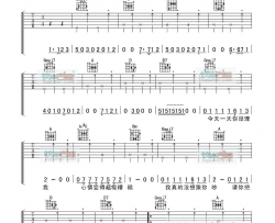 我想我不够好 回音哥 图片谱标准版 吉他谱 单色凌 吉他图片谱 高清