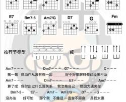说散就散吉他谱 C调和弦谱_7t吉他教室编配_袁娅维