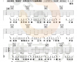 颜人中《晚安》吉他谱_A调指法_简单弹唱谱