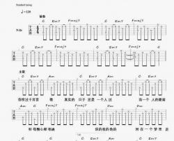 留下来陪你生活吉他谱 C调-你家单眼编配-张悬