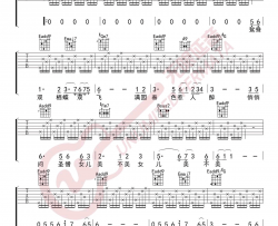 女儿情吉他谱-万晓利-《女儿情》E调弹唱六线谱-高清图片谱