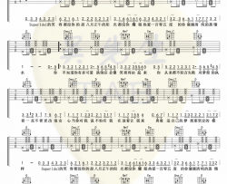 热爱105度的你吉他谱_阿肆_G调指法编配_吉他弹唱六线谱