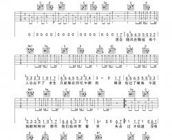 任夏《回忆中拥抱》吉他谱 G调指法原版编配 民谣吉他弹唱六线谱