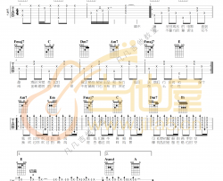 《错位时空》吉他谱_艾辰_C调简单版弹唱六线谱