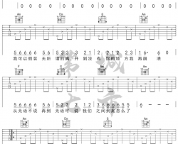 【C调版】马建涛《忘情牛肉面》吉他谱 高清图片谱 Guitar Tabs