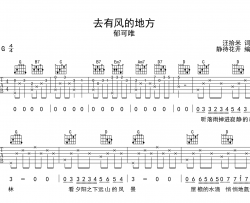 去有风的地方吉他谱_郁可唯_G调弹唱谱