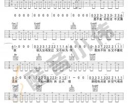 去大理吉他谱 C调女生版 吉他弹唱教学视频