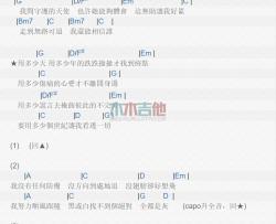 陈奕迅《多少》吉他谱-Guitar Music Score