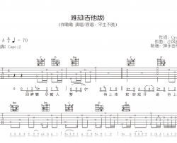 难却 (吉他版)吉他谱_祥嘞嘞_G调弹唱谱_高清图片谱