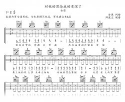 对她的思念握得更深了吉他谱_古原_C调_《隐入尘烟》主题曲