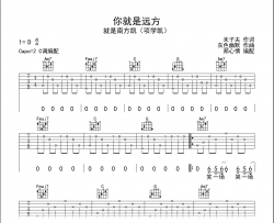 你就是远方吉他谱_就是南方凯_C调弹唱六线谱