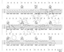 故乡吉他谱-G调六线谱-许巍-图片谱高清版