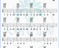 《天黑黑》吉他谱_孙燕姿_G调原版六线谱_吉他弹唱教学
