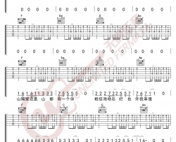 李荣浩《麻雀》吉他谱-C调六线谱-高清版