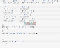 范晓萱《雪人》吉他谱-Guitar Music Score