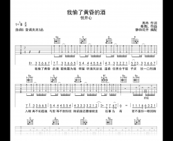 我偷了黄昏的酒吉他谱_悦开心_G调弹唱谱