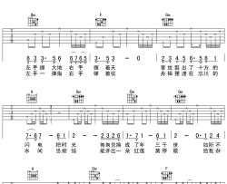 左手指月吉他谱 F调 萨顶顶 弹唱六线谱