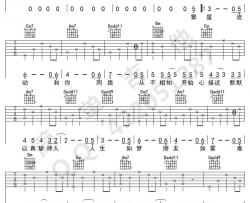 朋友吉他谱-谭咏麟《朋友》吉他六线谱-粤语歌曲弹唱谱