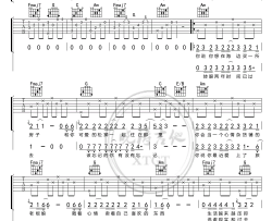 贰佰《玫瑰》吉他谱-C调高清弹唱谱-吉他教学示范