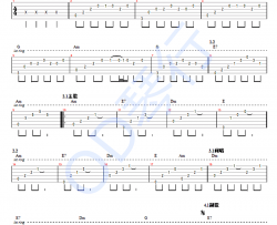 丽江小倩《红蔷薇》吉他谱-带间奏尾奏-弹唱视频示范