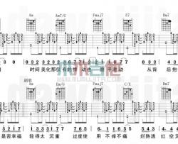 陈奕迅《红玫瑰》吉他谱(C调)-Guitar Music Score