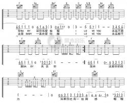 陶喆《爱很简单》吉他谱 C调弹唱六线谱