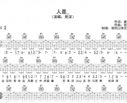 周深《人是_》吉他谱_C调弹唱谱_流浪地球2主题曲