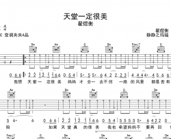 翟煜衡《天堂一定很美》吉他谱_C调吉他六线谱