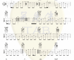 车站指弹吉他谱_李健_吉他独奏六线谱_吉他指弹谱