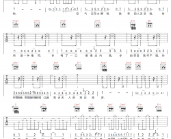 夜游吉他谱_陈绮贞_A调指法原版编配_吉他弹唱六线谱