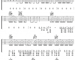 回家的路 刘德华 六线谱图片高清版 吉他谱 纯音乐 吉他图片谱 高清