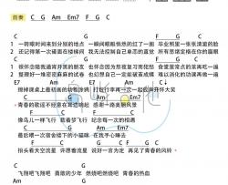 胡夏《飞翔吧少年》吉他谱(C调)-Guitar Music Score