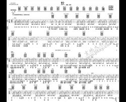 默吉他谱 那英《默》六线谱 男声版吉他弹唱