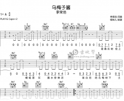 乌梅子酱吉他谱_李荣浩_G调弹唱谱_完整高清版