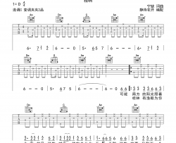 可能吉他谱_程响_C调弹唱谱_高清六线谱