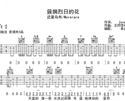 簇拥烈日的花吉他谱_C调完整版_Morerare音乐/迟里乌布