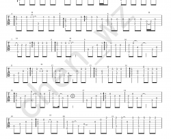 一路向北指弹吉他谱_周杰伦_简单版独奏六线谱_吉他指弹谱