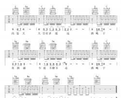 鸿雁吉他谱_云杰_G调吉他弹唱谱[六线谱]