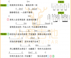 《开始懂了》吉他谱孙燕姿C调指法-小鹿吉他