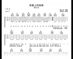 我看上的姑娘吉他谱_杨小壮_G调弹唱六线谱