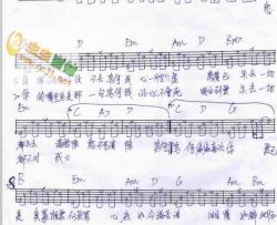 偏偏喜欢你(寻音扫描谱)|吉他谱|图片谱|高清|陈百强