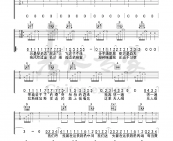 《日落大道》吉他谱_梁博_G调吉他谱_弹唱六线谱