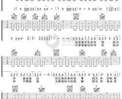 陈楚生《天长地久》吉他谱 弹唱六线谱