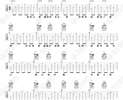 红马吉他谱_一颗狼星_C调弹唱谱_高清图片谱