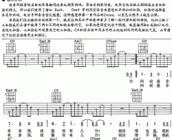 月亮代表我的心版本2|吉他谱|图片谱|高清|齐秦