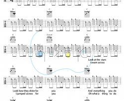 Yellow吉他谱_Coldplay_G调弹唱谱_完整版六线谱