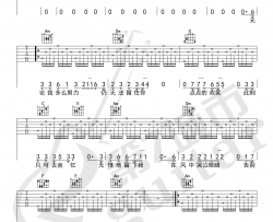 不该用情吉他谱_莫叫姐姐_C调弹唱谱_高清图片谱